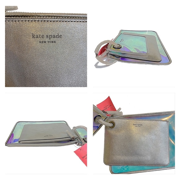 NWT Kate Spade Sam Iridescent Pouch Trio - Picture 9 of 13
